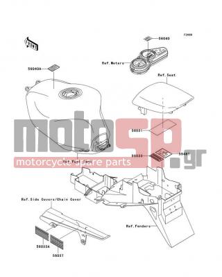 KAWASAKI - NINJA® ZX™-9R 1999 - Body Parts - Labels