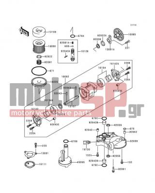 KAWASAKI - CONCOURS 1998 - Engine/Transmission - Oil Pump/Oil Filter - 13169-1313 - PLATE,OIL FILTER