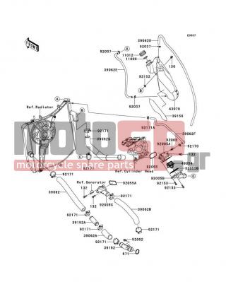 KAWASAKI - NINJA® ZX™-10R 2014 - Engine/Transmission - Water Pipe - 39156-0672 - PAD