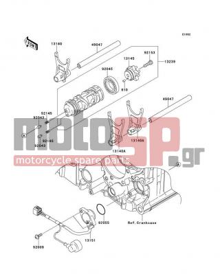 KAWASAKI - NINJA® ZX™-14R ABS 2014 - Κινητήρας/Κιβώτιο Ταχυτήτων - Gear Change Drum/Shift Fork(s)