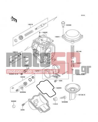 KAWASAKI - NINJA® ZX™-11 1998 - Κινητήρας/Κιβώτιο Ταχυτήτων - Carburetor Parts - 92009-1549 - SCREW,4X4.4