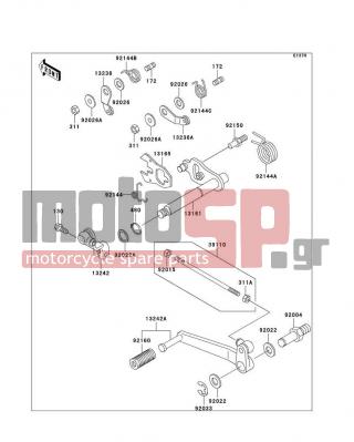 KAWASAKI - NINJA® ZX™-11 1998 - Κινητήρας/Κιβώτιο Ταχυτήτων - Gear Change Mechanism - 92144-1029 - SPRING