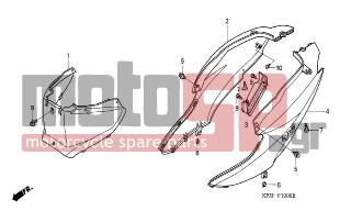 HONDA - SES125 (ED) 2002 - Body Parts - BODY COVER - 83550-KPZ-900ZC - COVER SET, R. BODY (WL) *NH129M*