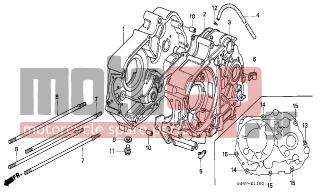 HONDA - C50 (GR) 1996 - Engine/Transmission - CRANKCASE - 15761-087-611 - TUBE, BREATHER, 5X320