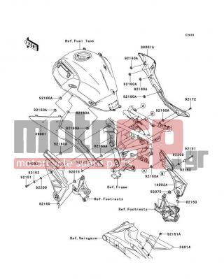 KAWASAKI - VERSYS® ABS 2014 - Body Parts - Side Covers/Chain Cover