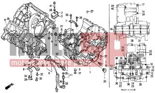 HONDA - CBR1000F (ED) 1995 - Κινητήρας/Κιβώτιο Ταχυτήτων - CRANKCASE