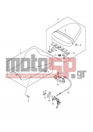 SUZUKI - GSX-R750 (E2) 2007 - Body Parts - SEAT (GSX-R750K7 P37) - 45280-38400-000 - CABLE, SEAT LOCK