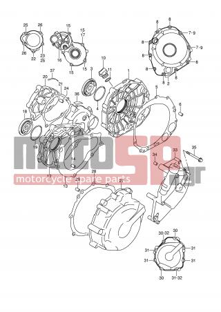 SUZUKI - GSR600A (E2) 2008 - Κινητήρας/Κιβώτιο Ταχυτήτων - CRANKCASE COVER - 09103-06214-000 - BOLT (6X35)