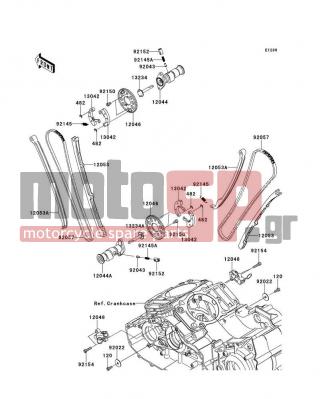 KAWASAKI - VULCAN® 1700 NOMAD™ ABS 2014 - Engine/Transmission - Camshaft(s)/Tensioner