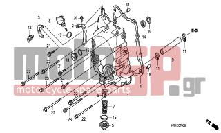 HONDA - FES125 (ED) 2004 - Κινητήρας/Κιβώτιο Ταχυτήτων - RIGHT CRANKCASE COVER (FES1253-5)(FES1503-5)