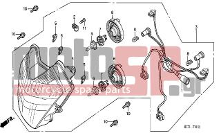 HONDA - FJS600A (ED) ABS Silver Wing 2003 - Electrical - HEADLIGHT