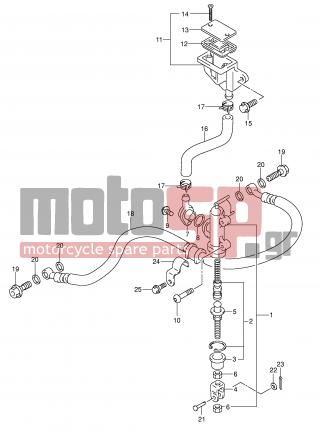 SUZUKI - GSX-R600 (E2) 2001 - Brakes - REAR MASTER CYLINDER - 09401-13417-000 - CLAMP