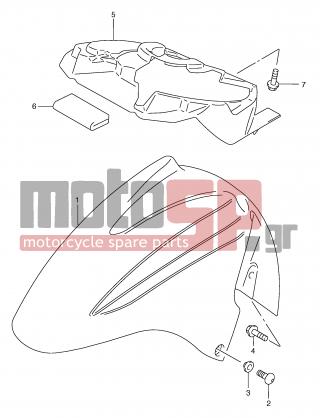 SUZUKI - AN250 (E2) Burgman 2001 - Body Parts - FRONT FENDER (MODEL W/X)