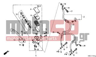 HONDA - CBR600RR (ED) 2003 - Brakes - FR. BRAKE MASTER CYLINDER (CBR600RR3/4) - 96001-0601207 - BOLT, FLANGE, 6X12