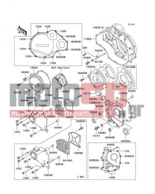 KAWASAKI - NINJA® ZX™-11 1995 - Κινητήρας/Κιβώτιο Ταχυτήτων - Engine Cover(s) - 14026-1213 - COVER-CHAIN