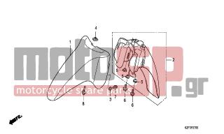 HONDA - ANF125A (GR) Innova 2010 - Body Parts - FRONT FENDER - 90503-KBP-900 - COLLAR, MAIN SIDE COVER