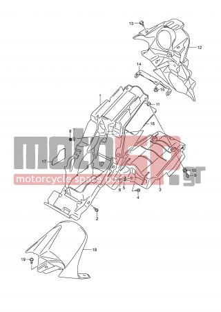 SUZUKI - GSR600A (E2) 2008 - Body Parts - REAR FENDER - 09116-06042-000 - BOLT, FRONT