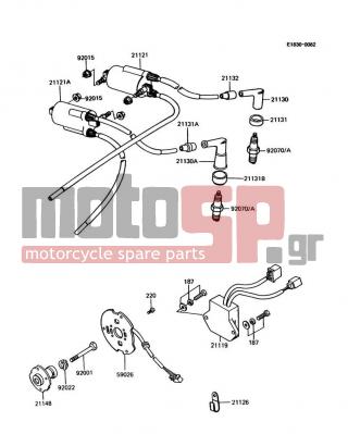 KAWASAKI - POLICE 1000 1995 -  - Ignition System - 21132-005 - GROMMET,HIGH TENSION