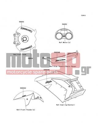 KAWASAKI - NINJA® ZX™-14R 2013 - Body Parts - Decals(White)(EDF)(CA,US)