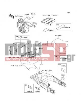KAWASAKI - NINJA® ZX™-14R 2013 - Body Parts - Labels