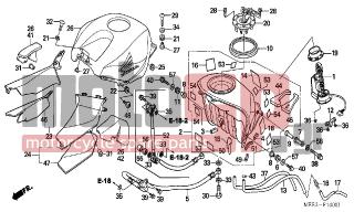 HONDA - CBR600RR (ED) 2003 - Body Parts - FUEL TANK - 95801-0603500 - BOLT, FLANGE, 6X35