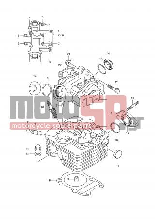 SUZUKI - DR125SM (E2) 2009 - Κινητήρας/Κιβώτιο Ταχυτήτων - CYLINDER HEAD - 04211-11169-000 - PIN, CYLINDER HEAD