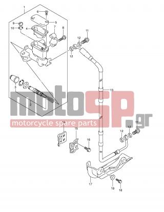 SUZUKI - RM250 (E2) 2002 - Φρένα - FRONT MASTER CYLINDER - 59271-36E00-000 - CLAMP, OUTER
