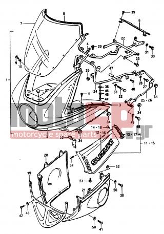 SUZUKI - GS1150 G 1986 - Body Parts - COWLING (GSX1100EFF,GSX1150EFF) - 03541-04126-000 - DISCONTINUED