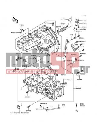 KAWASAKI - NINJA® ZX™-7R 1993 - Κινητήρας/Κιβώτιο Ταχυτήτων - Crankcase - 12048-1109 - TENSIONER-ASSY