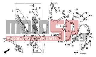 HONDA - CBF600SA (ED) ABS BCT 2009 - Brakes - FR. BRAKE MASTER CYLINDER (CBF600SA/NA) - 93600-040121G - SCREW, FLAT, 4X12