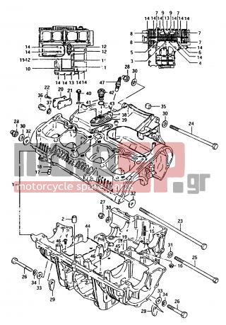 SUZUKI - GS1150 G 1986 - Κινητήρας/Κιβώτιο Ταχυτήτων - CRANKCASE (E.NO.102248~) - 01517-08504-000 - DISCONTINUED