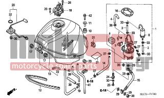 HONDA - CBR1100XX (ED) 2005 - Body Parts - FUEL TANK - 16900-MBG-013 - FILTER COMP., FUEL