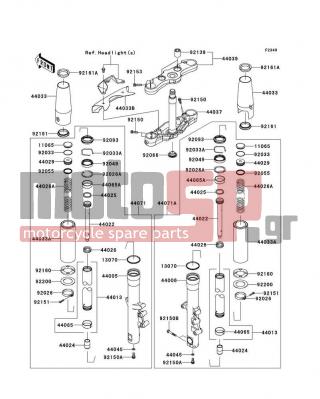 KAWASAKI - VULCAN® 1700 NOMAD™ 2013 -  - Front Fork - 44029-0013 - SEAT-FORK SPRING