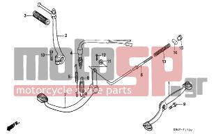 HONDA - C50 (GR) 1996 - Brakes - PEDAL/ KICK STARTER ARM - 94101-05000- - WASHER, PLAIN, 5MM