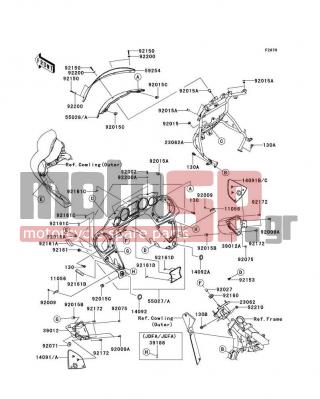 KAWASAKI - VULCAN® 1700 VAQUERO® 2013 - Body Parts - Cowling(Inner)
