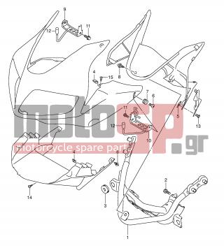 SUZUKI - SV650 (E2) 2003 - Body Parts - COWLING INSTALLATION PARTS (WITH COWLING) - 03242-05123-000 - SCREW, INNER COVER