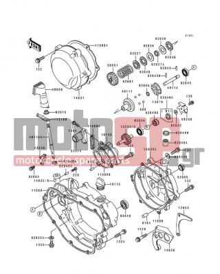 KAWASAKI - KDX200 1991 - Engine/Transmission - Engine Cover - 11009-1997 - GASKET,GENERATOR COVER
