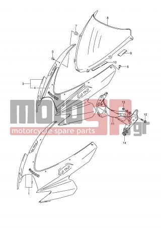 SUZUKI - GSX-R750 (E2) 2007 - Body Parts - COWLING BODY (MODEL K7) - 09125-05134-000 - SCREW, REAR