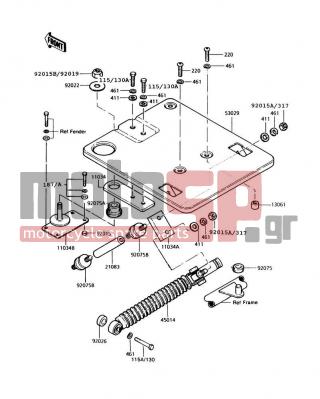 KAWASAKI - POLICE 1000 1991 - Engine/Transmission - Carrier(s) - 13061-4005 - BOSS,CARRIER SPACER