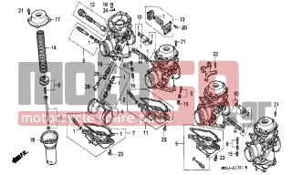 HONDA - CBR1000F (ED) 1988 - Engine/Transmission - CARBURETOR (COMPONENT PARTS)