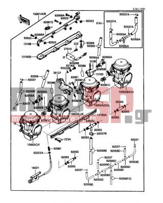 KAWASAKI - VOYAGER XII 1991 - Κινητήρας/Κιβώτιο Ταχυτήτων - Carburetor - 15002-1536 - CARBURETOR,LH,INSIDE