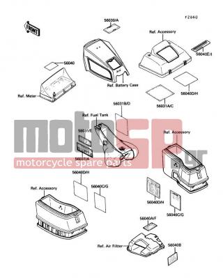 KAWASAKI - VOYAGER XII 1991 - Body Parts - Label - 56031-1465 - LABEL-MANUAL,OIL & OIL FILTER