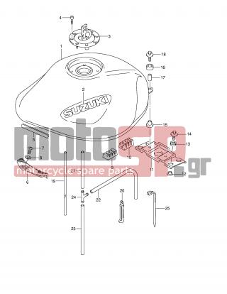 SUZUKI - GSF600S (E2) 2003 - Body Parts - FUEL TANK (MODEL K2) - 09404-10417-000 - CLAMP