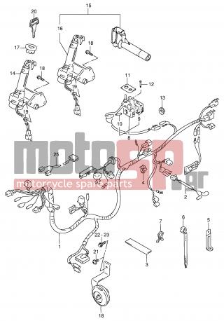 SUZUKI - AG100 X (E71) Address 1999 - Electrical - WIRING HARNESS - 33652-07D00-000 - PROTECTOR