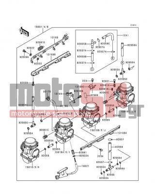 KAWASAKI - ZEPHYR 1991 - Κινητήρας/Κιβώτιο Ταχυτήτων - Carburetor - 92081-1617 - SPRING,THROTTLE STOP SCREW