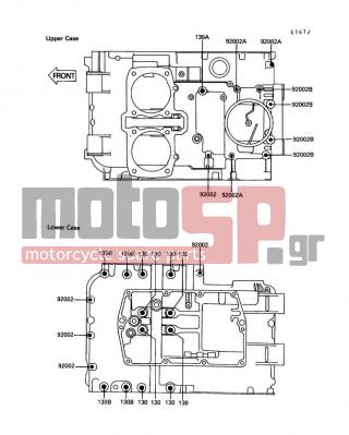 KAWASAKI - 454 LTD 1990 - Κινητήρας/Κιβώτιο Ταχυτήτων - Crankcase Bolt Pattern - 92002-1567 - BOLT,6X60