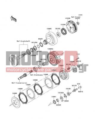 KAWASAKI - EDGE R 2012 - Κινητήρας/Κιβώτιο Ταχυτήτων - Clutch - 13088-1142 - PLATE-FRICTION