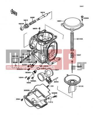 KAWASAKI - NINJA® ZX™-11 1990 - Engine/Transmission - Carburetor Parts(&NAMI.015042)