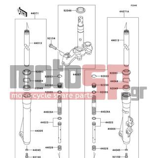 KAWASAKI - EDGE R 2012 -  - Front Fork - 44006-0053-458 - PIPE-RIGHT FORK OUTER,P.SILVER