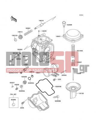 KAWASAKI - NINJA® ZX™-6 1990 - Engine/Transmission - Carburetor Parts - 49019-3707 - FILTER-FUEL,STRAINER